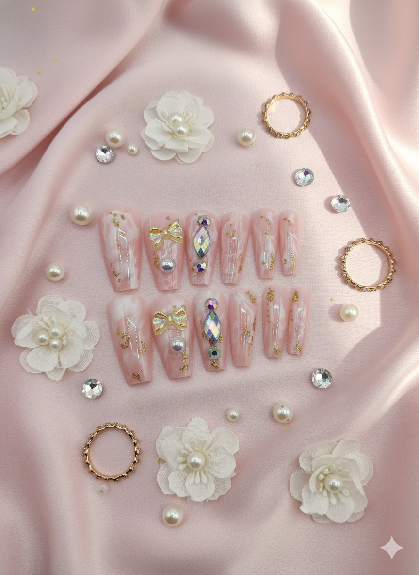 Nude Pink Diamonds and bows