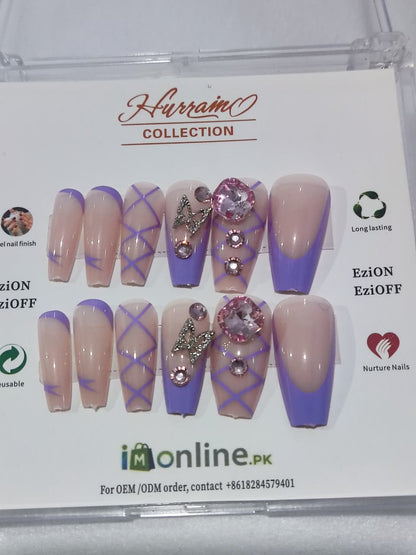 Purple Beige Checkers