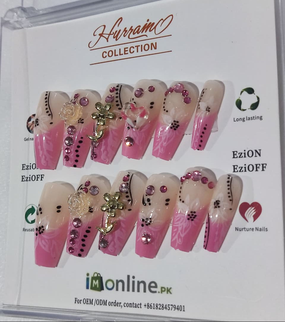 Beige and pink Beads