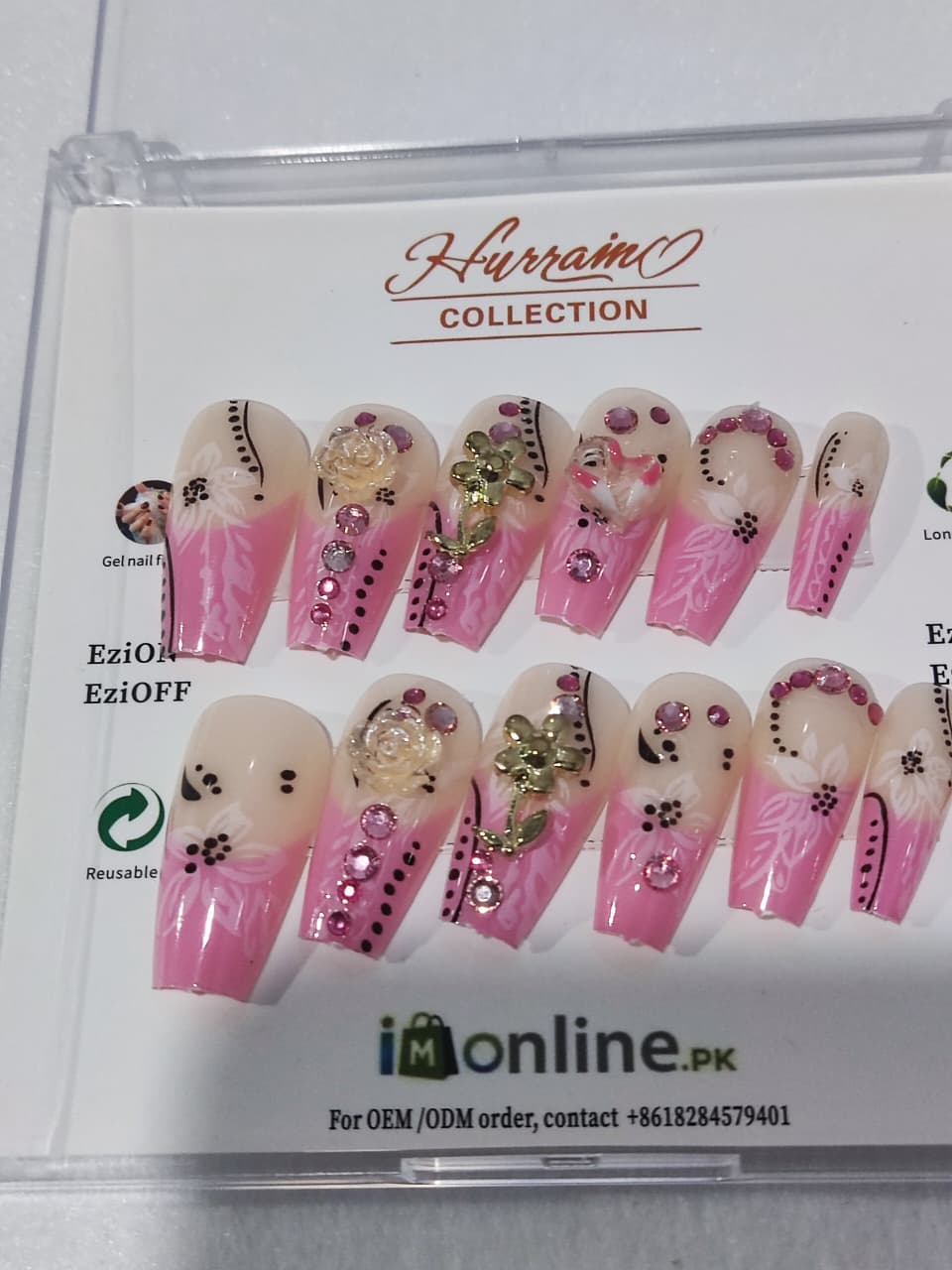 Beige and pink Beads