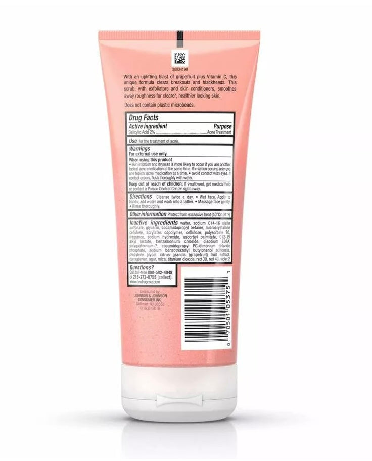 Neutrogena Oil-Free Acne Wash Foaming Scrub - Pink Grapefruit