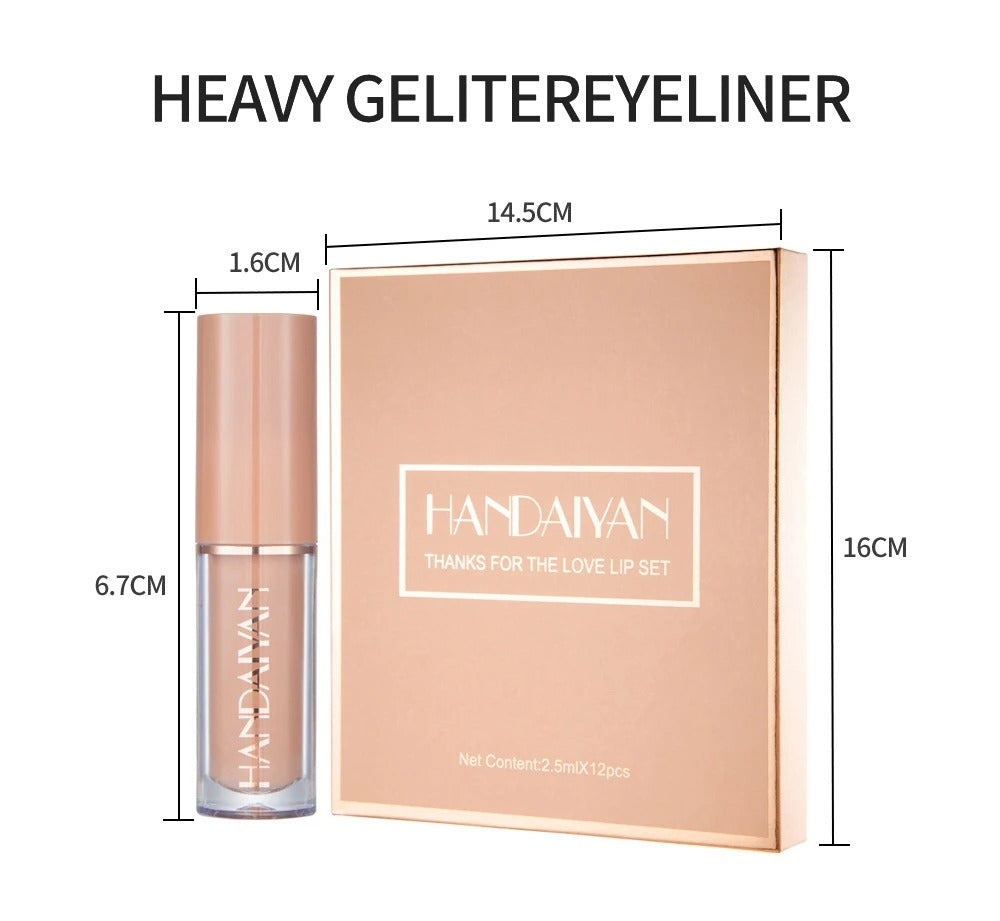 12Pcs/Box Matte Liquid Lipstick