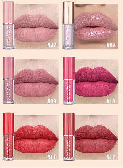 12Pcs/Box Matte Liquid Lipstick